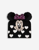 Muts met pompon - Minnie Mouse - zwart