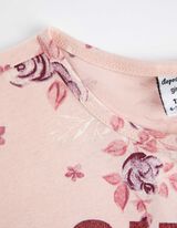 Marškinėliai ilgomis rankovėmis - Užrašas - sviesiai rozinis