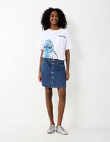 Jeansrock - mid blue denim - blau