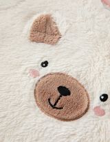 Trikotažinis megztinis - Pliušas - baltas