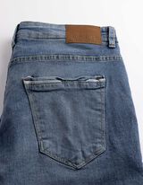 Jeansshorts - dark blue denim - Hellblau