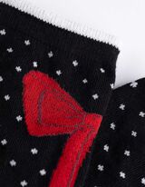 Ponožky - Celoplošný vzor - cierna