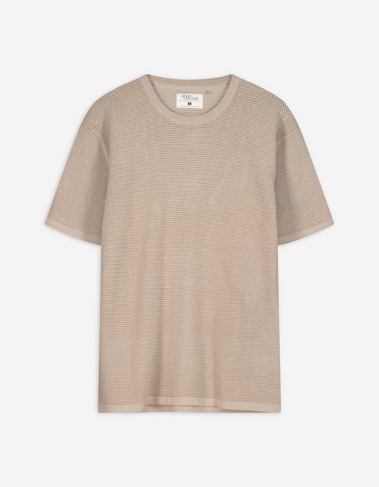 T-Shirt - Strick - beige