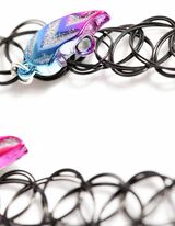 Choker - Anh&auml;nger - pink