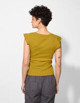 Top - Volant - verde scuro