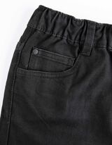 Kelnės su ki&scaron;enėmis - Įvertas rai&scaron;telis apačioje - juodas