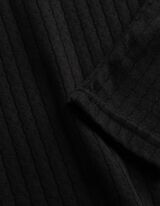 Langarmshirt - Labelpatch - Schwarz