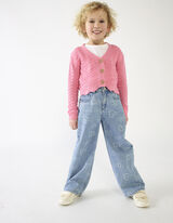 Cardigan - Maglia traforata - rosa fucsia