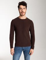 Pullover - Estremit&agrave; arrotolate - marrone