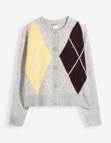 Cardigan - Jacquard - Grau