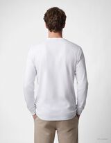 Tričko s dlh&yacute;mi ruk&aacute;vmi - Oversized Fit - biely