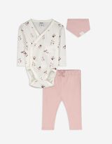 Set aus Body Hose und Lätzchen - Baumwolle - rosa