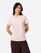 T-shirt - Borduursels - Lichtroze