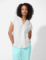 Bluse - Musselin - weiß