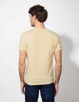 T-shirt - nadruk - jasny zolty