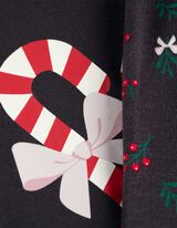 Set aus Sweatshirt und Leggings - Baumwoll-Mix - dunkelgrau