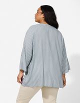 Bluse - Allover-Muster - t&uuml;rkis