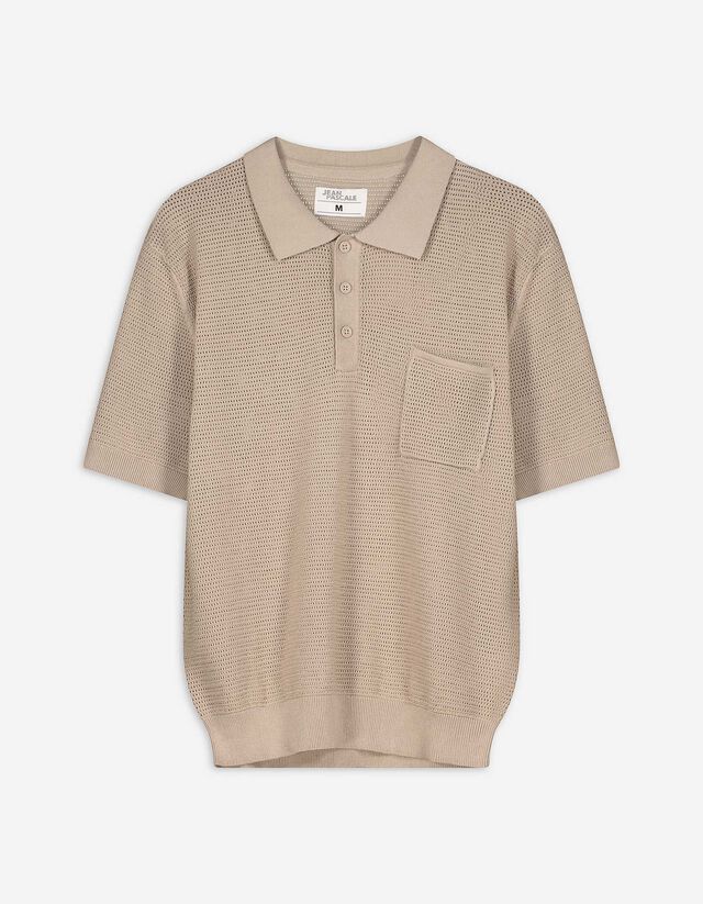 Poloshirt - Polokragen - beige