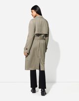 Trenchcoat - Knoopsluiting - lichtgroen