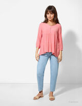 Blusenshirt - Volants - pink