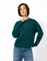 Sweatshirt - Ballon&auml;rmel - Petrol