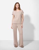 Strickshirt - Viskose-Mix - beige