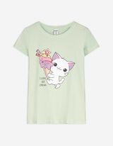 T-Shirt - Print - hellgrün