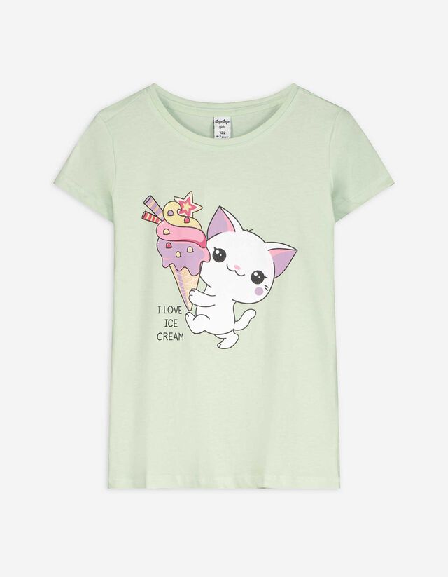 T-Shirt - Print - hellgrün