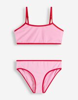 Set aus Bikinitop und Bikinislip - Elastischer Bund - rosa