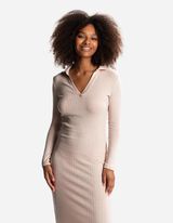 sukienka midi - dopasowany - bialy