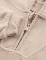 Ensemble sweat &agrave; capuche et pantalon - Maille polaire - beige