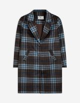 Mantel - Glencheck - hellbraun