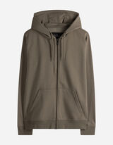 Sweatjacke - Kapuze mit Tunnelzug - hellgr&uuml;n