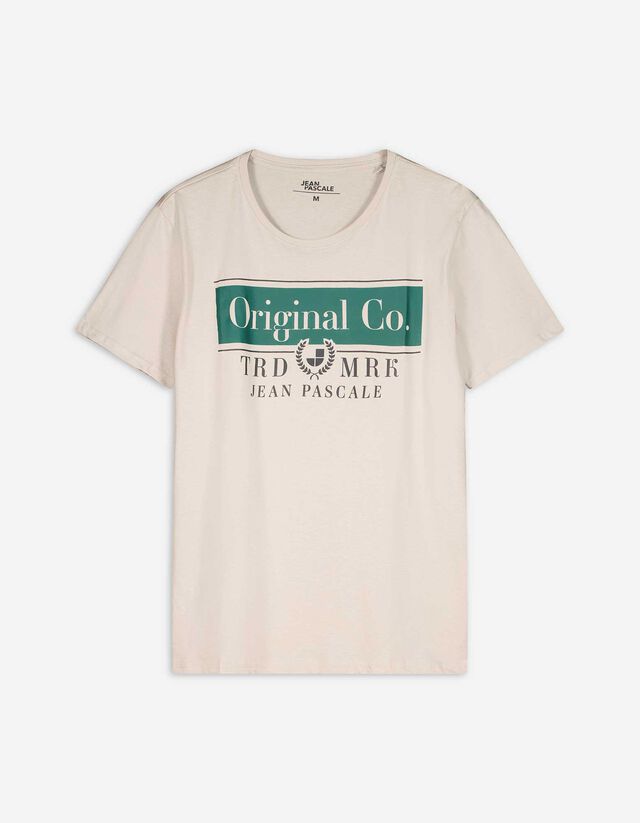 T-shirt - Stampa frontale - beige