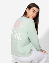 Sweatshirt - R&uuml;ckenprint - gr&uuml;n