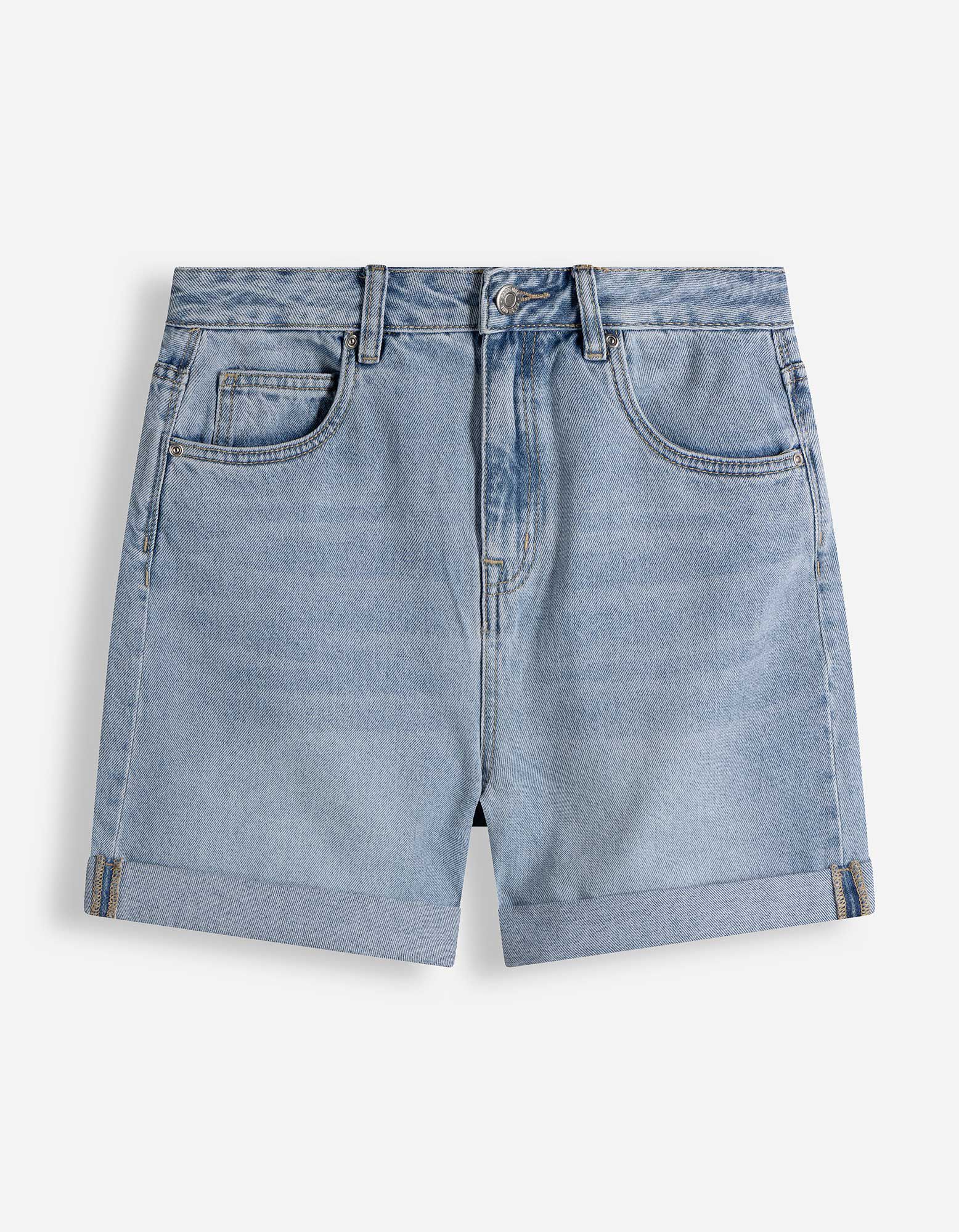 Jeansshorts - Mom Fit - hellblau