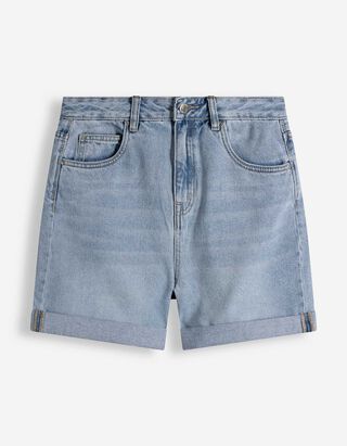 Jeansshorts - Mom Fit - hellblau