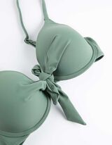 góra od bikini - wiązanie - ciemny zielony