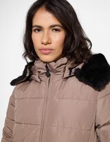 pikowana kurtka - oddychający - jasnobrazowy-e-a