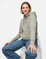 Pulover s kapuco - Kengurujski žep - zelena