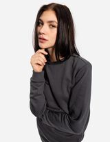 Pullover - Baumwoll-Mix - dunkelgrau