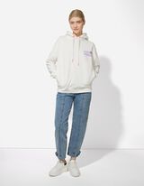 Felpa con cappuccio - Cappuccio - bianco