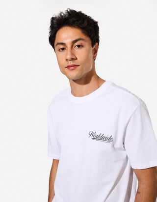 T-Shirt - R&uuml;ckenprint - wei&szlig;