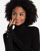 Pulover - Viskozna me&scaron;anica - crna