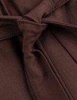 Pantaloni paperbag - Slim Fit - Maro inchis