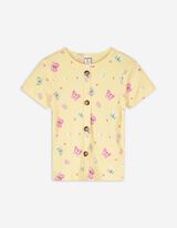 T-shirt - Abbottonatura - giallo chiaro