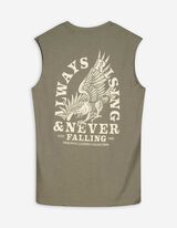 Tanktop - Rückenprint - hellbraun