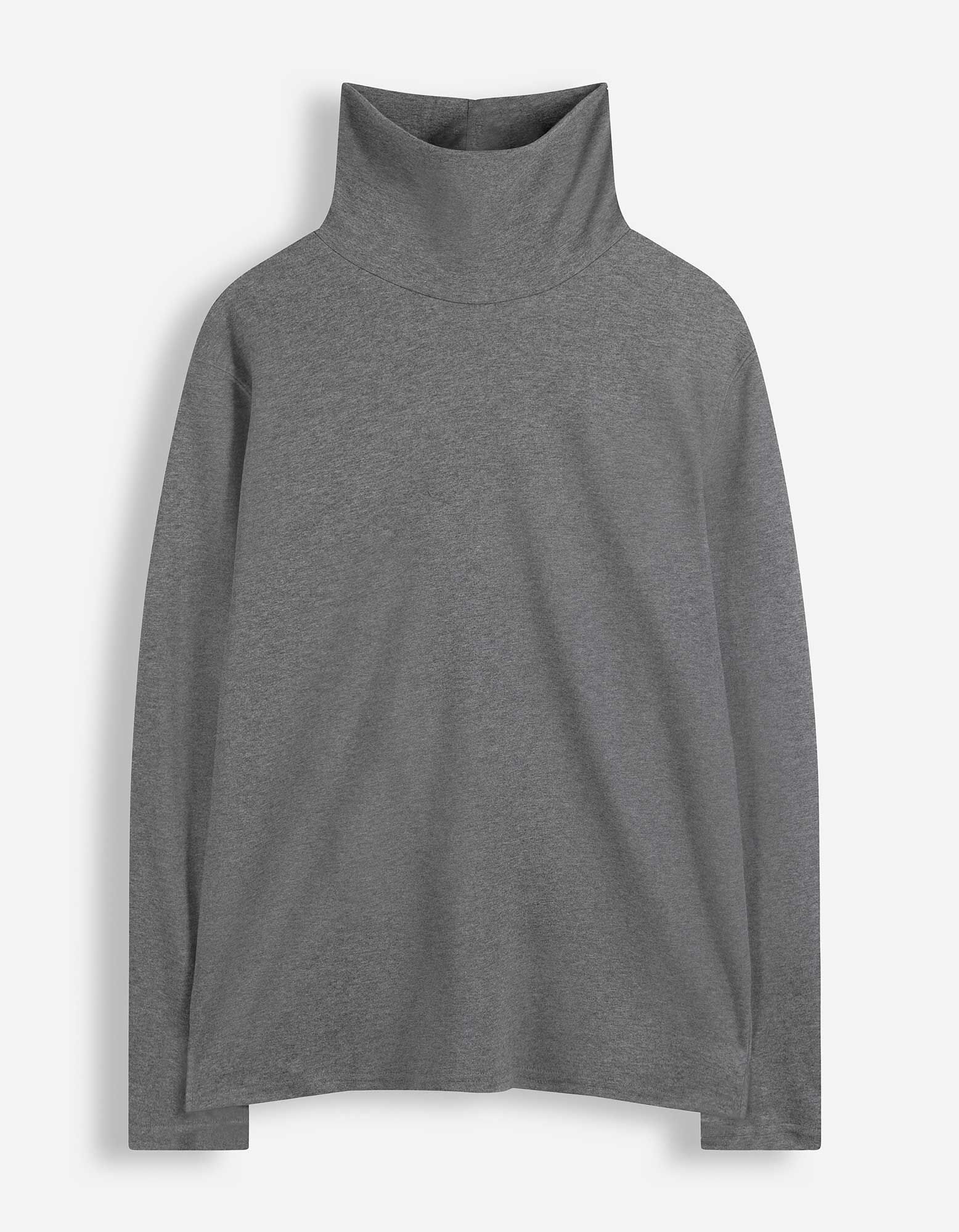 Langarmshirt - Rollkragen - Dunkelgrau