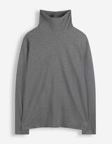 Langarmshirt - Rollkragen - Dunkelgrau