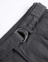 Kelnės su kišenėmis - Medvilnės mišinys - tamsiai pilkas